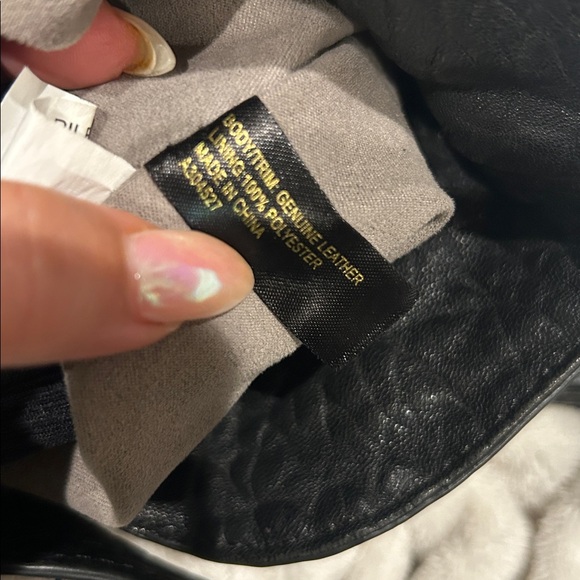 Vince Camuto Black Riley Leather Textured Tote with Silver Purse - Picture 8 of 11